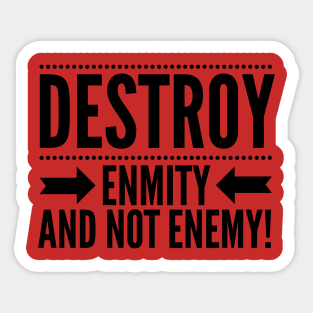 Destroy Enmity and Not Enemy Yoga Design Sticker